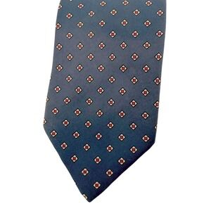 Brooks Brothers Makers Silk Tie Navy Geometric Pattern Men's Necktie